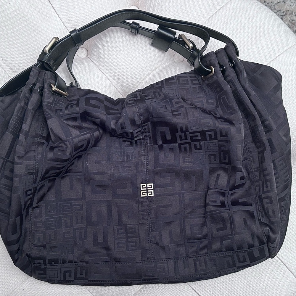 Givenchy Black Monogram Canvas Double Handle Hobo… - image 1